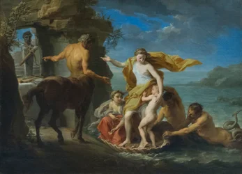 Thetis übergibt Achilles an Chiron