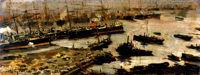 Hafen von Genua, Gemälde von Mariani