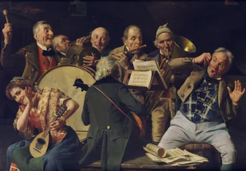 Eine Orchesterprobe, ca. 1920
