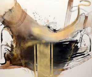 Flüssiges Gold Abstrakt