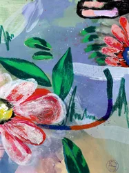 Lebendige Abstrakte Blumen