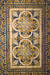 Quadrilobate gemusterte Fliesen mit Rand