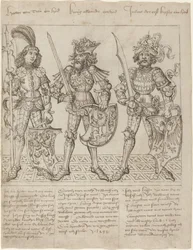Hektor von Troja, Alexander der Große und Julius Caesar