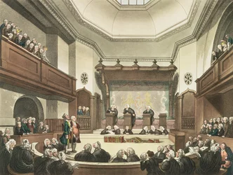 Gerichtshof der Common Pleas, Westminster Hall, aus 