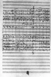 Manuskript der Partitur des Balletts Nussknacker von Piotr Iljitsch Tschaikowski