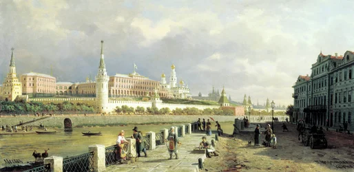Blick auf den Kreml vom Sophia-Ufer in Moskau, 1879