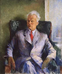 Porträt des Schriftstellers, Produzenten und Regisseurs Olexandr Dovzhenko
