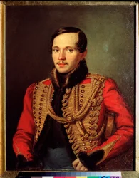 Porträt des Dichters Mikhail Lermontov (1814-1841)