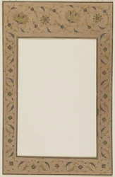 Schabloniertes Manuskript mit floralen Motiven