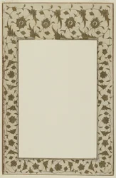 Schabloniertes Manuskript-Rand mit Blumenmotiven