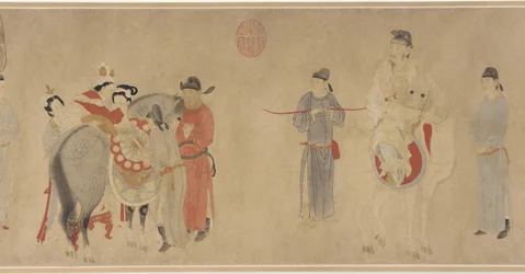 Konsort Yang besteigt ein Pferd, Späte Yuan- oder Frühe Ming-Dynastie