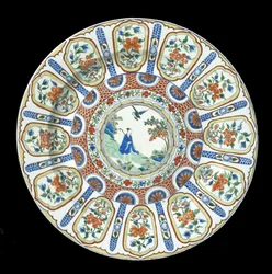 Eine große Verte-Imari-Schale, Kangxi-Periode, 1662-1722 (Porzellan)
