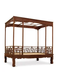 Huanghuali Sechs-Pfosten-Baldachinbett, Jiazichuang Qing-Dynastie