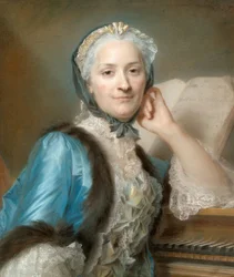 Porträt von Madame Anne-Jeanne Cassanéa de Mondonville, geb. Boucon (1708-1780)