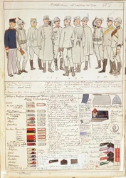 Uniformvariationen des Königreichs Italien, Farbtafel von Quinto Cenni