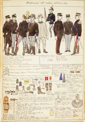 Uniformvariationen des Königreichs Italien, Farbtafel von Quinto Cenni