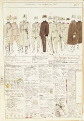 Uniformvariationen des Königreichs Italien, Farbtafel von Quinto Cenni