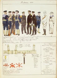 Uniformen und Ausrüstungen der Königlichen Marine des Königreichs Italien, Farbtafel von Quinto Cenni