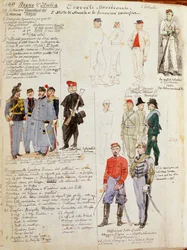 Uniformen der Armee Süditaliens der provisorischen Regierung von Quinto Cenni, Farbtafel
