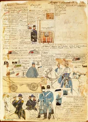 Uniformen der Armee des Königreichs Sardinien, Farbtafel von Quinto Cenni
