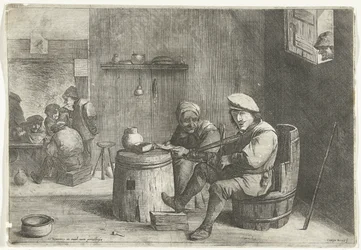 Geigenspieler in einer Kneipe