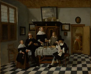 Familiengruppe in einem Innenraum