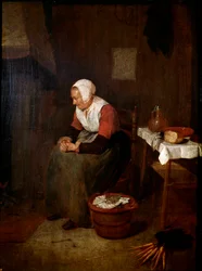 Porträt einer alten Frau. Gemälde von Quiringh Gerritsz Van Brekelenkam (17. Jahrhundert) Madrid, Prado Museum