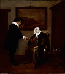 Der Arztbesuch (Öl auf Leinwand, ca. 1655)