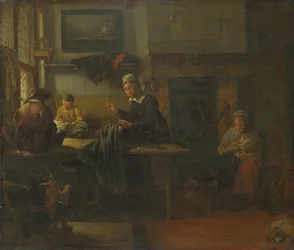 Innenansicht einer Schneiderei, um 1660
