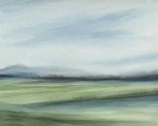 Ruhiger grüner Horizont