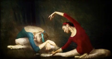 Balletttänzer beim Üben