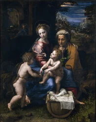 Die Heilige Familie mit Johannes dem Täufer und der Heiligen Elisabeth La Perla