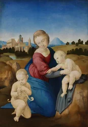 Die Madonna und das Kind mit dem kleinen Täufer Die Esterházy Madonna