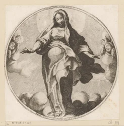 Maria in den Wolken