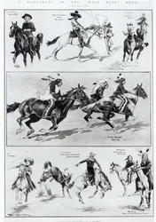 Probe der Wild West Show in Olympia