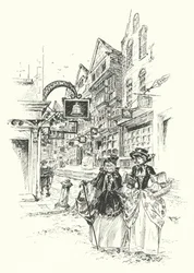 Straßensänger; London (Gravur)
