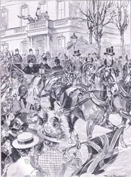 Der letzte Besuch der Königin in London im März 1900, Illustration aus Cassells Geschichte Englands, 1900er Jahre