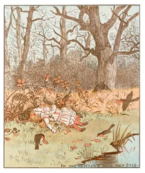 Szene aus The Babes in the Wood, 1878