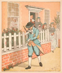 Der gute Mann von Islington auf dem Weg zur Kirche, ca. 1879