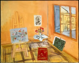 Atelier mit Blumenstrauß