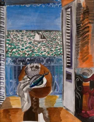 Blick durch ein Fenster, Nizza