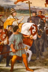 Begegnung zwischen St. Leo dem Großen und Attila