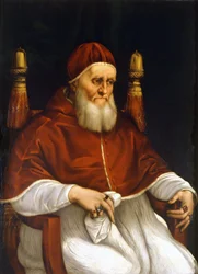 Porträt von Papst Julius II. (1503-1513). Florenz, Uffizien.