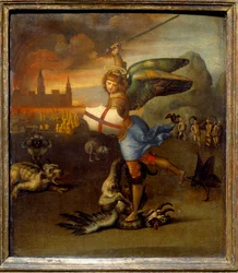 St. Michael und der Drache, ca. 1505.