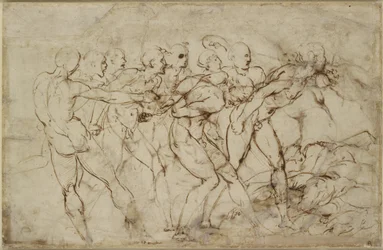 Eine Schlacht nackter Krieger mit Gefangenen, WA1846.179