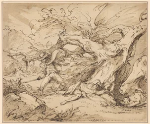 Orlando rettet Oliver vor dem Löwen