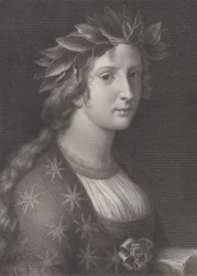 Poesie, eine Frau mit einem Lorbeerkranz, 1827