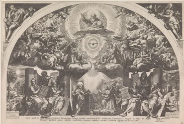 Verkündigung mit den sechs Propheten und Engelschören