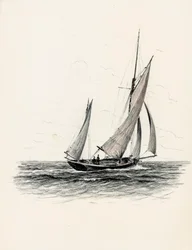 Gabare auf der Gironde-Mündung