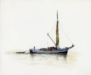 Gabare auf der Gironde-Mündung